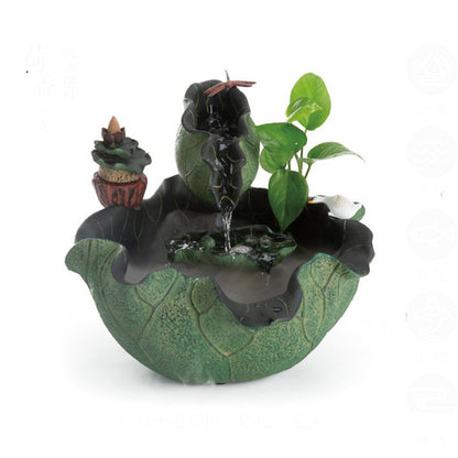 Chinese Green Lotus Indoor Water Fountain