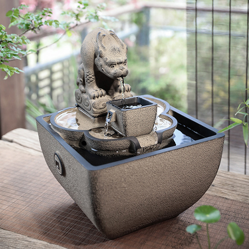 Indoor Gong Fu Animal Water Fountain