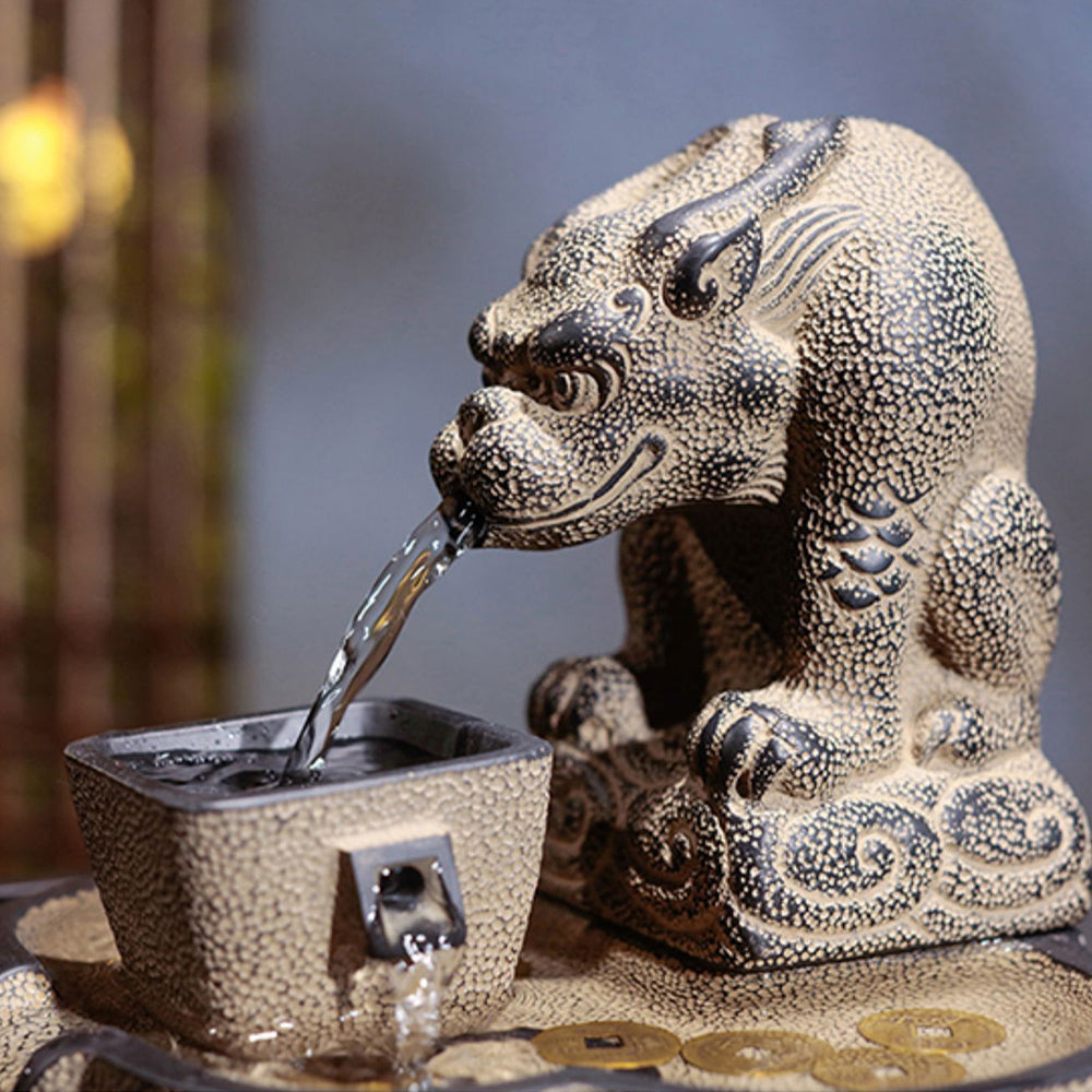 Indoor Gong Fu Animal Water Fountain