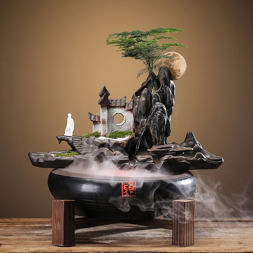 Iwachu Incense Burner - Black Fountain – Tierra Zen