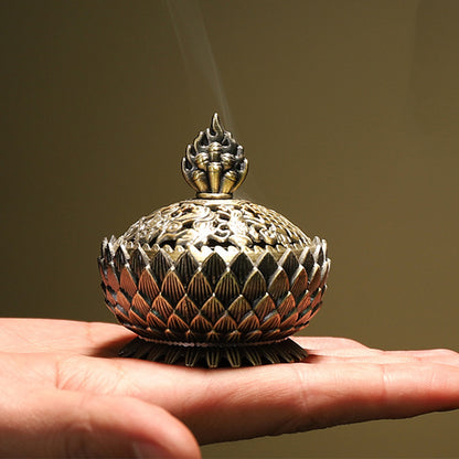 Brass Lotus Cone Incense Burner