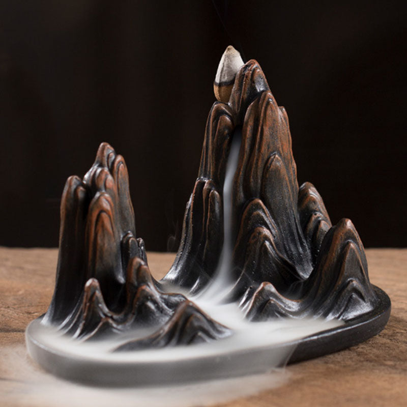 Moutains Waterfall Backflow Cone Incense Burner