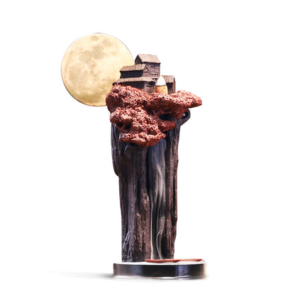 Purple Clay Moon Night Incense Waterfall Burner