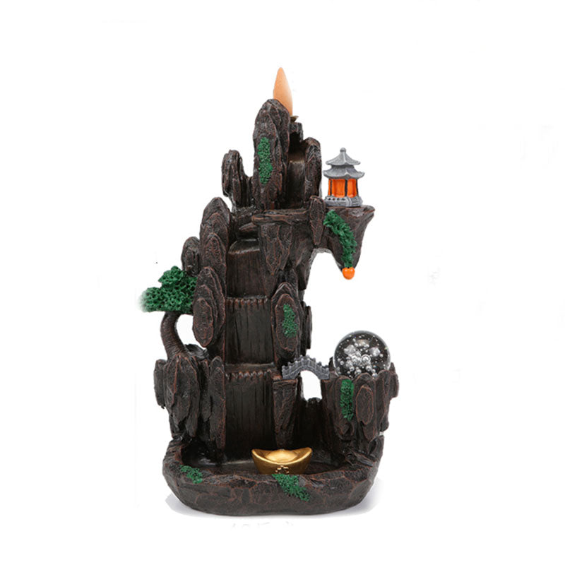 Landscape Backflow Incense Waterfall Fountain Burner