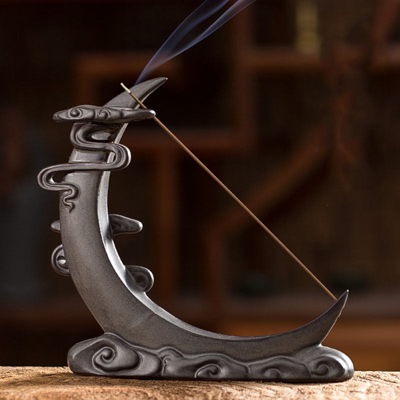 Half Moon Backflow Ceramic Incense Burner