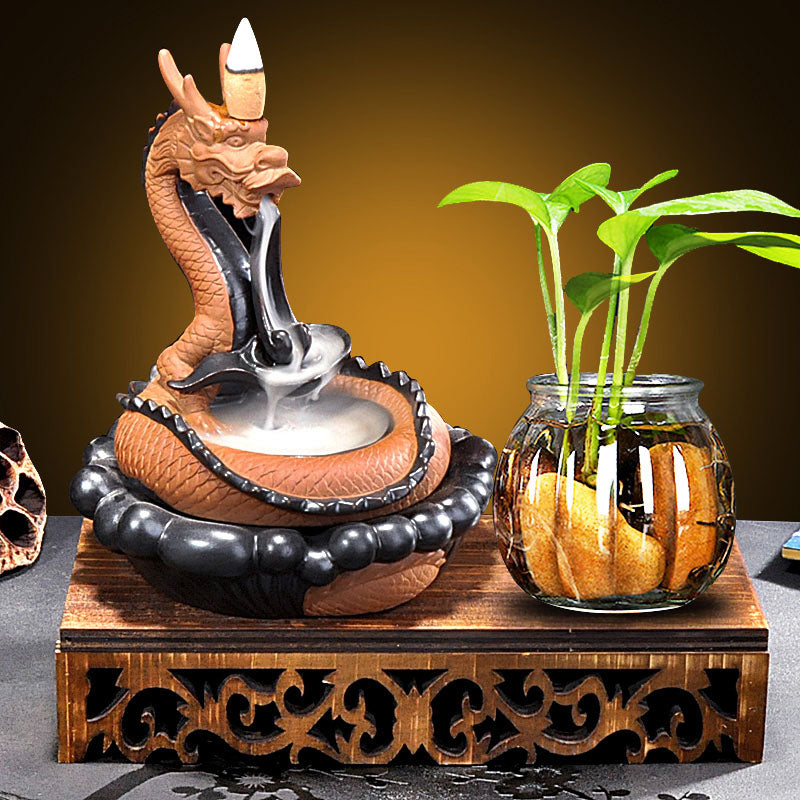 Dragon Back Flowing Fountain Incense Burner