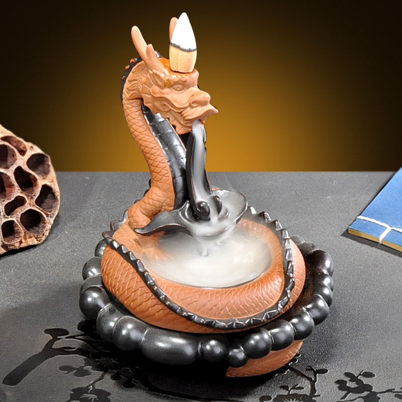 Dragon Back Flowing Fountain Incense Burner