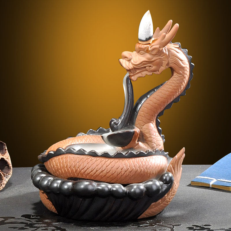 Dragon Back Flowing Fountain Incense Burner