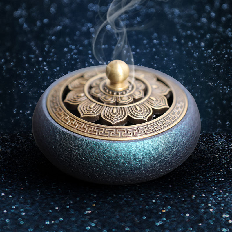 Color Changable Copper Cone Incense Burner