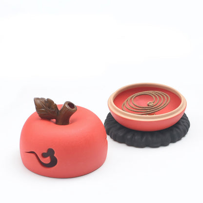 Red Apple Cone Incense Holder