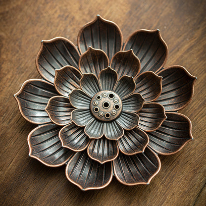 Metal Lotus Stick Incense Holder