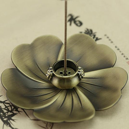 Brass Lotus Stick Incense Holder