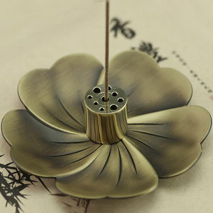 Brass Lotus Stick Incense Holder