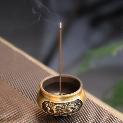 Small Copper Dragon Stick Incense Burner