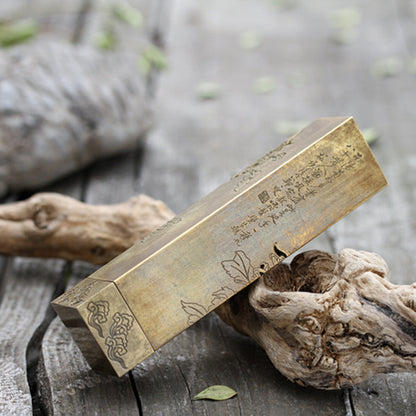 Brass Lotus Stick Incense Box