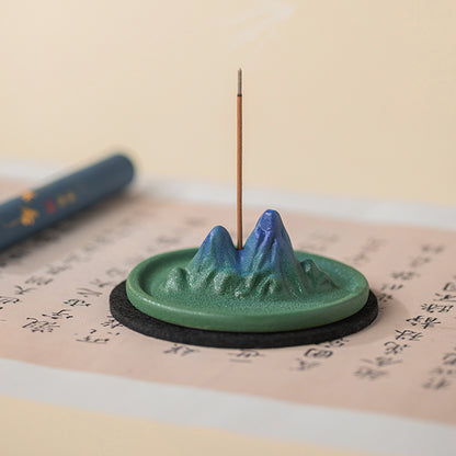 Ceramic Mountains Incense Holder