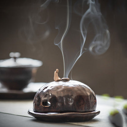 Wood Grain Cone Incense Holder